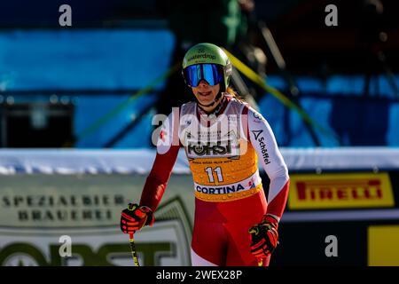 Puchner Mirjam (AUT) während der AUDI FIS World Cup 2024 - Damen-Abfahrtsrennen, Alpinski-Rennen in Cortina D'Ampezzo, Italien, 27. Januar 2024 Credit: Independent Photo Agency Srl/Alamy Live News Stockfoto