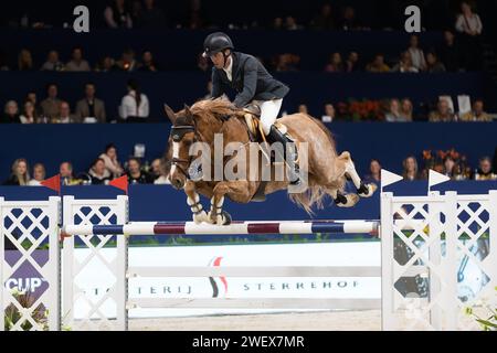 Amsterdam, Niederlande - 26. Januar 2024. Harrie Smolders aus den Niederlanden tritt in der CSI5* 1,50 m-Klasse im Springen Amsterdam an. Mark Spowart/Alamy Stockfoto