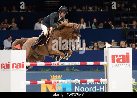 Amsterdam, Niederlande - 26. Januar 2024. Harrie Smolders aus den Niederlanden tritt in der CSI5* 1,50 m-Klasse im Springen Amsterdam an. Mark Spowart/Alamy Stockfoto