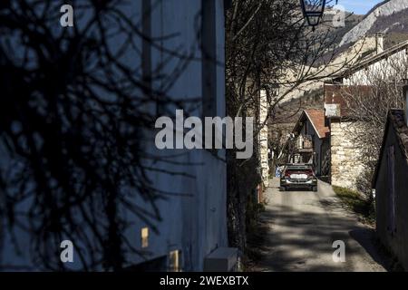 Während der Rallye Automobile Monte Carlo 2024, 1. Runde der WRC-Weltmeisterschaft 2024, vom 25. Bis 28. Januar 2024 in Monte Carlo, Monaco Stockfoto