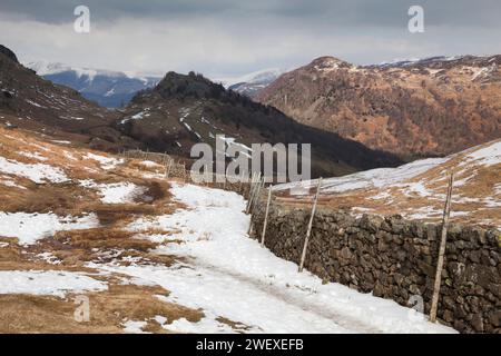 Castle Crag vom Allerdale Ramble Fußweg in Borrowdale, Cumbria, Großbritannien Stockfoto