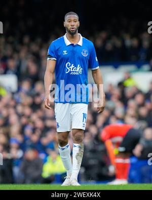 Beto of Everton, während des Emirates FA Cup Fourth Round Match Everton gegen Luton Town im Goodison Park, Liverpool, Großbritannien, 27. Januar 2024 (Foto: Steve Flynn/News Images) Stockfoto