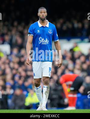 Beto of Everton, während des Emirates FA Cup Fourth Round Match Everton gegen Luton Town im Goodison Park, Liverpool, Vereinigtes Königreich. Januar 2024. (Foto: Steve Flynn/News Images) in Liverpool, Großbritannien am 27.01.2024. (Foto: Steve Flynn/News Images/SIPA USA) Credit: SIPA USA/Alamy Live News Stockfoto