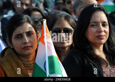 Neu-Delhi, Delhi, Indien. Januar 2024. PREMIERMINISTER NARENDRA MODI BEI DER NCC-KUNDGEBUNG. Während der NCC Rallye in Neu-Delhi am Samstag Foto/Ravi Batra (Credit Image: © Ravi Batra/ZUMA Press Wire) NUR REDAKTIONELLE VERWENDUNG! Nicht für kommerzielle ZWECKE! Quelle: ZUMA Press, Inc./Alamy Live News Stockfoto
