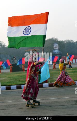 Neu-Delhi, Delhi, Indien. Januar 2024. PREMIERMINISTER NARENDRA MODI bei PM NCC RALLY.NCC Cadet tritt während der NCC Rally in Neu-Delhi am Samstag auf Foto/Ravi Batra (Credit Image: © Ravi Batra/ZUMA Press Wire) NUR REDAKTIONELLE VERWENDUNG! Nicht für kommerzielle ZWECKE! Quelle: ZUMA Press, Inc./Alamy Live News Stockfoto