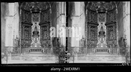 Altar Major i retaule del monestir de Santa Maria de Gerri. Stockfoto