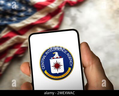 CIA wird auf dem Smartphone angezeigt Stockfoto