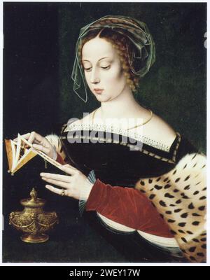 Ambrosius Benson - Saint Mary Magdalene Reading, Tweede Kwart 16de eeuw, 63551. Stockfoto