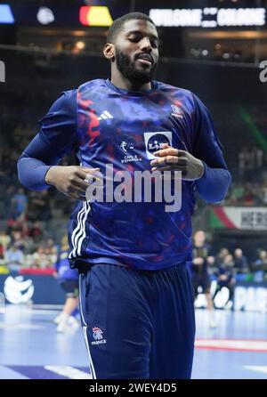 Dika MEM von Frankreich während des Handballspiels der Männer EHF Euro 2024 zwischen Frankreich und Schweden am 26. Januar 2024 in der Lanxess-Arena in Köln - Foto Laurent Lairys / Abaca Press Stockfoto