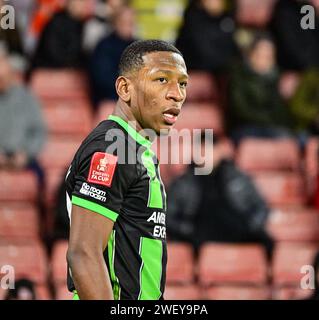 Bramall Lane, Sheffield, Großbritannien. Januar 2024. FA Cup Fourth Round Football, Sheffield United gegen Brighton und Hove Albion; Pervis Estupinan von Brighton Credit: Action Plus Sports/Alamy Live News Stockfoto