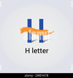H Letter Icon Design einzelne isolierte Logo Design Marke Corporate Identity verschiedene Farben editierbare Vorlage Vektor Monogramm Emblem Illustration Marke Stock Vektor