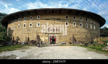 Shunyu Lou, eines der größten tulou-Gebäude im Bezirk Nanjing, Provinz Fujian, China Stockfoto