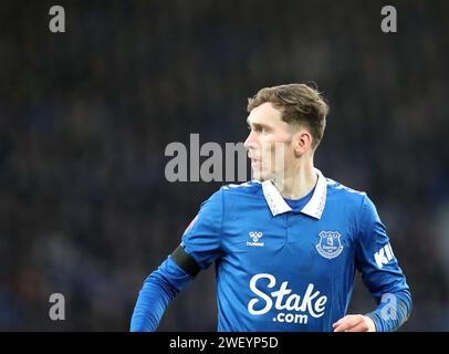 Goodison Park, Liverpool, Großbritannien. Januar 2024. FA Cup Fourth Round Football, Everton gegen Luton Town; James Garner von Everton Credit: Action Plus Sports/Alamy Live News Stockfoto