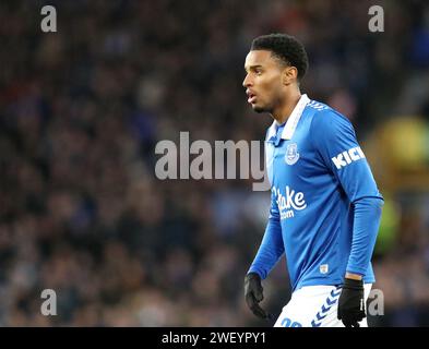 Goodison Park, Liverpool, Großbritannien. Januar 2024. FA Cup Fourth Round Football, Everton gegen Luton Town; Yousef Chermiti von Everton Credit: Action Plus Sports/Alamy Live News Stockfoto