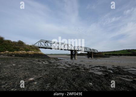 Little Petherick Creek Bridge LSWR Bridge 153 gebaut 1899 Padstow Cornwall UK Stockfoto