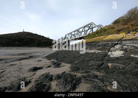 Little Petherick Creek Bridge LSWR Bridge 153 gebaut 1899 Padstow Cornwall UK Stockfoto