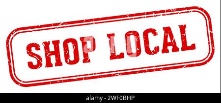 Lokale Stempel anzeigen. Lokale rechteckige Stempel isoliert auf weißem Hintergrund kaufen Stock Vektor