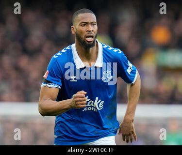 Beto of Everton während des Emirates FA Cup Fourth Round Match Everton gegen Luton Town im Goodison Park, Liverpool, Großbritannien, 27. Januar 2024 (Foto: Steve Flynn/News Images) Stockfoto