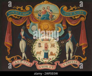 Anonym - Embleme für Royal Crown Lodge Nr. 22 Stockfoto