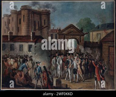 Anonym - Prise de la Bastille. Arrestation de M. de Launay, le 14 Juillet 1789. Stockfoto