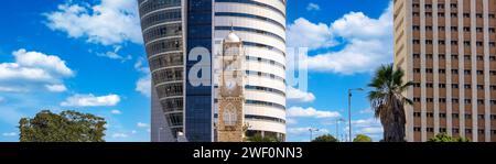 Israel, Panoramablick auf die Skyline von Haifa und das historische Zentrum. Stockfoto