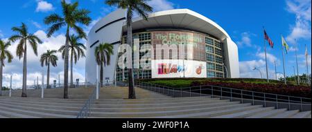 Miami, Florida, 22. Januar 4: Kaseya Sports Center, eine Mehrzweck-Veranstaltungsarena in der Biscayne Bay in Miami, Florida Stockfoto