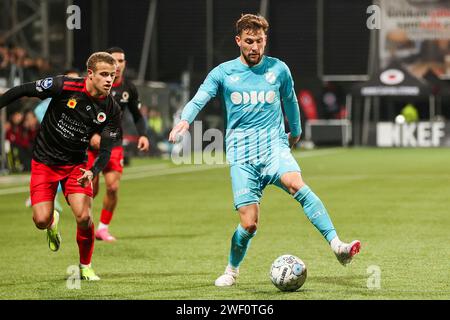 Rotterdam, Niederlande. Januar 2024. ROTTERDAM, NIEDERLANDE - 27. JANUAR: Hidde ter Avest des FC Utrecht im niederländischen Eredivisie-Spiel zwischen Excelsior Rotterdam und FC Utrecht im Van Donge & de Roo Stadion am 27. Januar 2024 in Rotterdam, Niederlande. (Foto: Hans van der Valk/Orange Pictures) Credit: dpa/Alamy Live News Stockfoto