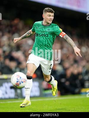 Kieran Trippier von Newcastle United während des Spiels der vierten Runde des Emirates FA Cup in Craven Cottage, London. Bilddatum: Samstag, 27. Januar 2024. Stockfoto