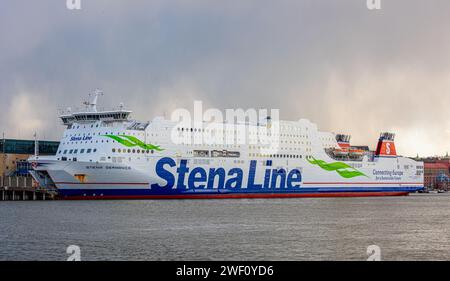 Göteborg, Schweden - 13. April 2020: Stena Germanica dockte am Terminal an. Stockfoto