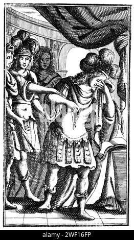 Antonio Vivaldi: Catone in Utica - Bild des Librettos - Venedig 1737. Stockfoto