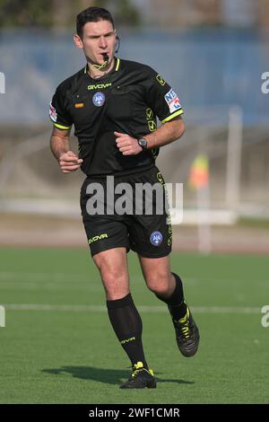 Cercola, Italien. Januar 2024. Gabrielle Sacchi, Schiedsrichterin beim Serie A Frauenspiel zwischen Napoli Femminile und FC Internazionale im Giuseppe Piccolo Stadium am 27. Januar 2024 in Cercola, italien Endpunktzahl 2-3 (Foto: Agostino Gemito/Pacific Press) Credit: Pacific Press Media Production Corp./Alamy Live News Stockfoto