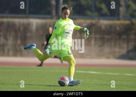 Cercola, Italien. Januar 2024. Doris Bacic von SSC Napoli in Aktion während des Serie A Frauenspiels zwischen Napoli Femminile und FC Internazionale im Giuseppe Piccolo Stadium am 27. Januar 2024 in Cercola, italien Endpunktzahl 2-3 (Credit Image: © Agostino Gemito/Pacific Press via ZUMA Press Wire) NUR REDAKTIONELLE VERWENDUNG! Nicht für kommerzielle ZWECKE! Quelle: ZUMA Press, Inc./Alamy Live News Stockfoto