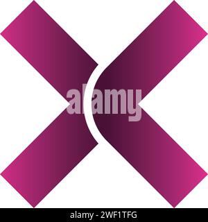 X-Letter-Logo. Lila Farbe. - Vektor Stock Vektor