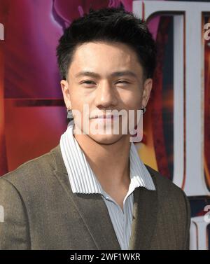 Los Angeles, USA. Januar 2024. Brandon Soo Hoo kommt am Samstag, den 27. Januar 2024, in den Paramount Studios, Sherry Lansing Theatre in Los Angeles, KALIFORNIEN, bei der Premiere von THE TIGER's APPRENTICE Los Angeles an. (Foto: Sthanlee B. Mirador/SIPA USA) Credit: SIPA USA/Alamy Live News Stockfoto