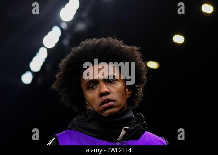 London, Großbritannien. Januar 2024. Willian of Fulham während des Spiels Fulham FC gegen Newcastle United FC Emirates FA Cup 4. Runde im Craven Cottage, London, England, Großbritannien am 27. Januar 2024 Credit: Every Second Media/Alamy Live News Stockfoto