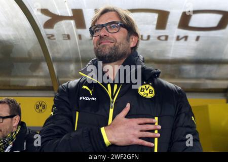 Trainer JŸrgen Jürgen Klopp Borussia Dortmund 1 Bundesliga Fussball Borussia Dortmund BVB - FC Bayern MŸnchen 0:3 Saison 2013/ 2014 © diebilderwelt / Alamy Stock Stockfoto