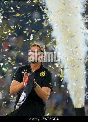 Trainer JŸrgen Jürgen Klopp Borussia Dortmund Supercup Fußball Borussia Dortmund BVB - FC Bayern MŸnchen 4:2 Saison 2013/ 2014 © diebilderwelt / Alamy Stock Stockfoto