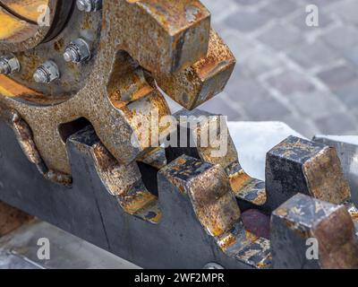 Zermatt, Schweiz, 23. September 2023: Ausstellungsmodell des Zahnradbahntransportsystems Stockfoto