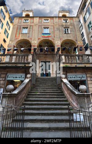 Kirche San Pietro Ion Banchi, 1585 geweiht, Piazza Banchi Genua, Italien Stockfoto