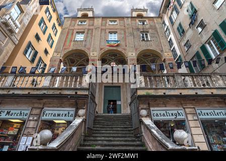 Kirche San Pietro Ion Banchi, 1585 geweiht, Piazza Banchi Genua, Italien Stockfoto