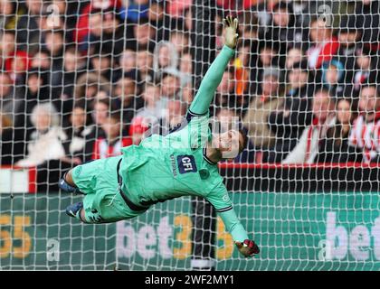 Sheffield, Großbritannien. Januar 2024. Ivo Grbic von Sheffield United während des FA Cup Spiels in der Bramall Lane, Sheffield. Der Bildnachweis sollte lauten: Simon Bellis/Sportimage Credit: Sportimage Ltd/Alamy Live News Stockfoto