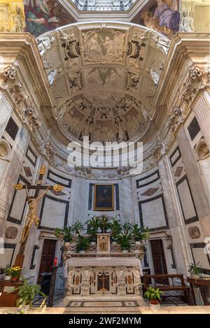 Chor der Kirche San Pietro Ion Banchi, 1585 geweiht, Piazza Banchi Genua, Italien Stockfoto