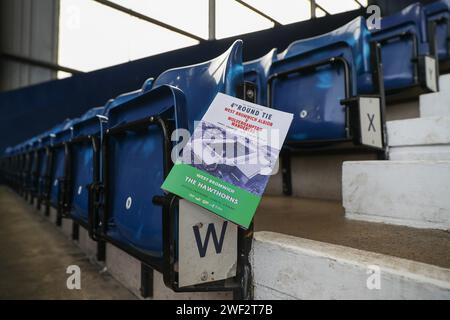 West Bromwich, Großbritannien. Januar 2024. Das Spieltagsprogramm für das Emirates FA Cup Fourth Round Match West Bromwich Albion vs Wolverhampton Wanderers at the Hawthorns, West Bromwich, Vereinigtes Königreich, 28. Januar 2024 (Foto: Gareth Evans/News Images) in West Bromwich, Vereinigtes Königreich am 28. Januar 2024. (Foto: Gareth Evans/News Images/SIPA USA) Credit: SIPA USA/Alamy Live News Stockfoto