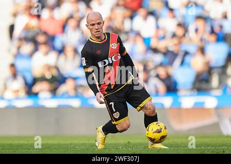 ISI Palazon von Rayo Vallecano de Madrid in Aktion während des LaLiga EA Sports Matches zwischen Real Sociedad und Rayo Vallecano de Madrid in der reale Arena Stockfoto