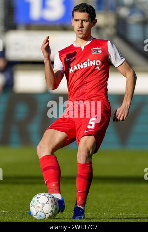 Heerenveen, Niederlande. Januar 2024. HEERENVEEN, 28.01.2024, Abe Lenstra stadion, Saison 2023/2024, niederländischer Eredivisie Football zwischen SC Heerenveen und AZ, AZ Spieler Alexandre Penetra Credit: Pro Shots/Alamy Live News Stockfoto