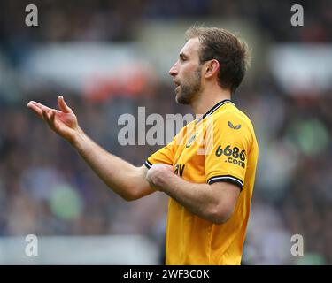 Craig Dawson von Wolverhampton Wanderers, während des Emirates FA Cup Fourth Round Match West Bromwich Albion vs Wolverhampton Wanderers at the Hawthorns, West Bromwich, Vereinigtes Königreich, 28. Januar 2024 (Foto: Gareth Evans/News Images) Stockfoto