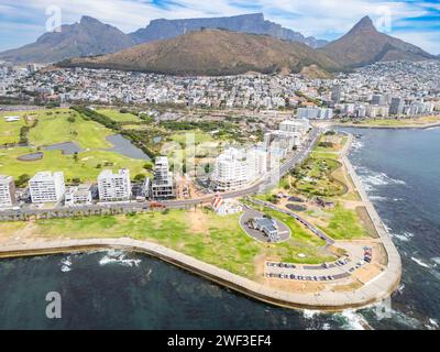 Green Point Lighthouse, Mouille Point, Green Point, Kapstadt, Südafrika Stockfoto