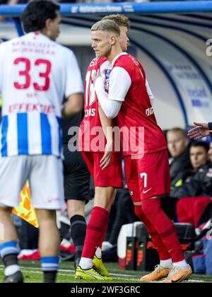 HEERENVEEN - Jens Odgaard von AZ Alkmaar während des niederländischen Eredivisie-Spiels zwischen sc Heerenveen und AZ Alkmaar im Abe Lenstra Stadium am 28. Januar 2024 in Heerenveen, Niederlande. ANP ED VAN DE POL Stockfoto