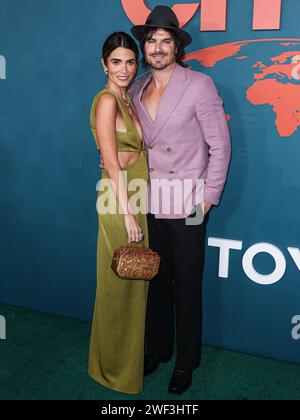 Hollywood, Usa. Januar 2024. HOLLYWOOD, LOS ANGELES, KALIFORNIEN, USA - 27. JANUAR: Nikki Reed und Ehemann Ian Somerhalder kommen zur 33. Jährlichen Environmental Media Association Awards Gala, die am 27. Januar 2024 in den Sunset Las Palmas Studios in Hollywood, Los Angeles, Kalifornien, USA, stattfindet. (Foto: Xavier Collin/Image Press Agency) Credit: Image Press Agency/Alamy Live News Stockfoto