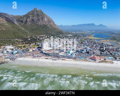 Muizenberg Beach, Muizenberg, Kapstadt, Südafrika Stockfoto